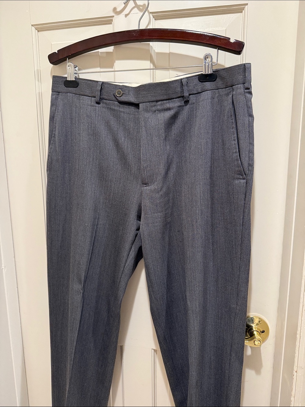 Brooks Brothers Men's Gray Regent Wool Dress Pants Size 36/34